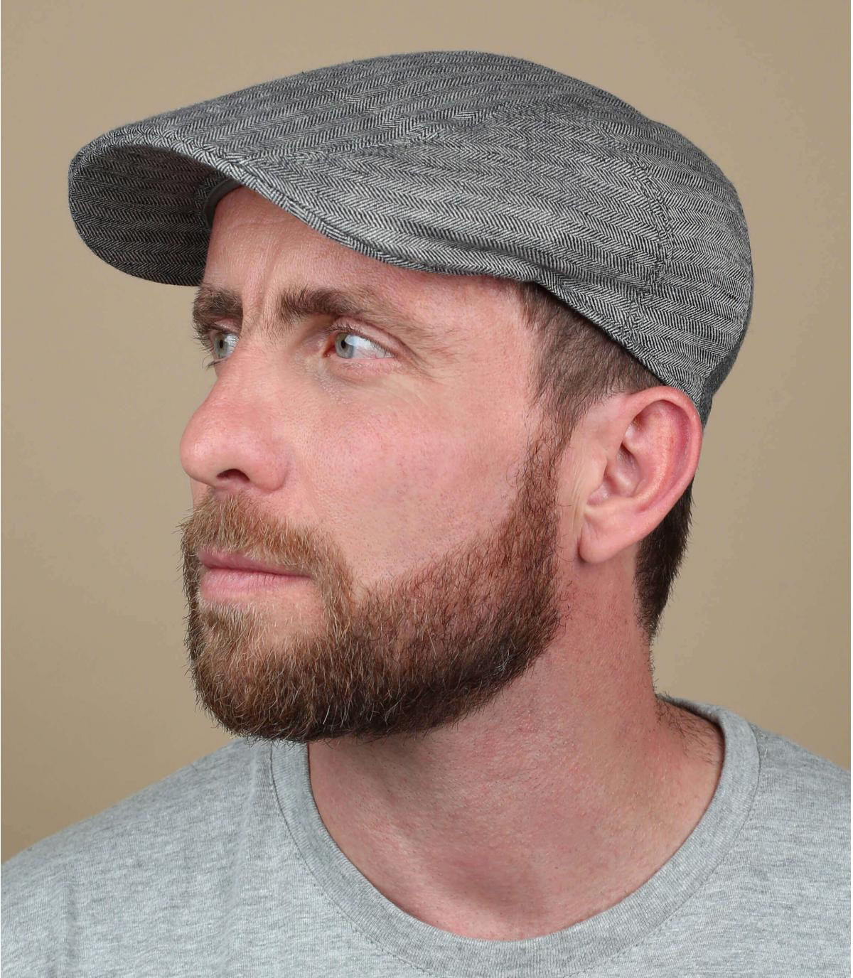 linnen grijze baret Ivy cap linen grey